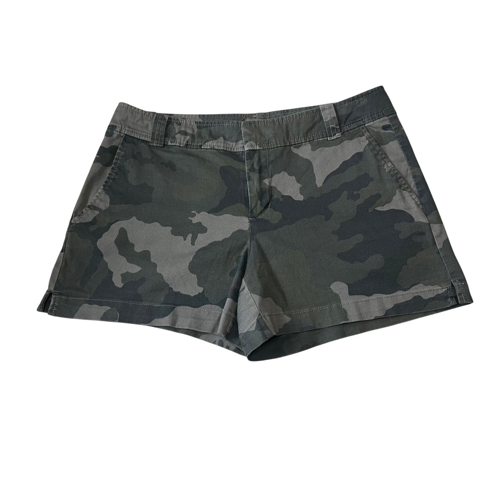 Soho NY&Co Green Gray Camo Shorts Womens Size 4 Casual Chino Utility Streetwear